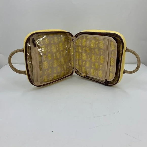 Juicy Couture Y2k 2000's Velour Square Multi Pocket Travel‎ Make-Up Case - Picture 8 of 14